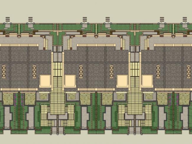 Sketchup别墅模型|联排别墅,英式风格 Sketchup别墅模型|联排别墅,英式风格