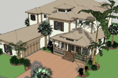 Sketchup别墅模型|独栋别墅，现代风格-BIM建筑网