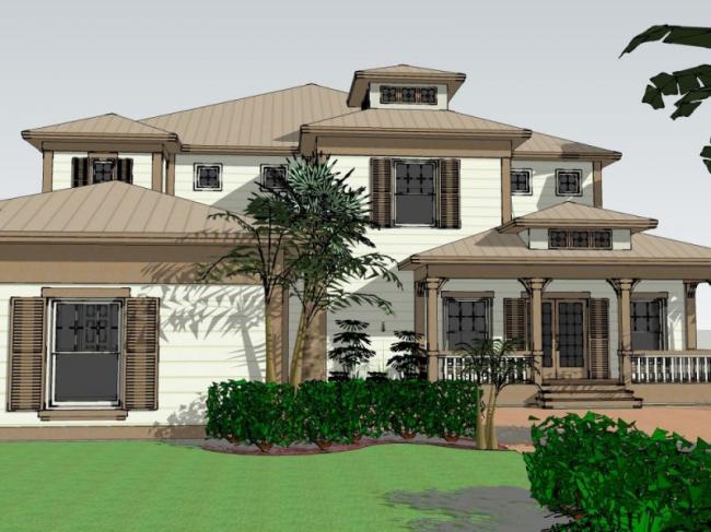 Sketchup别墅模型|独栋别墅,现代风格 Sketchup别墅模型|独栋别墅,现代风格