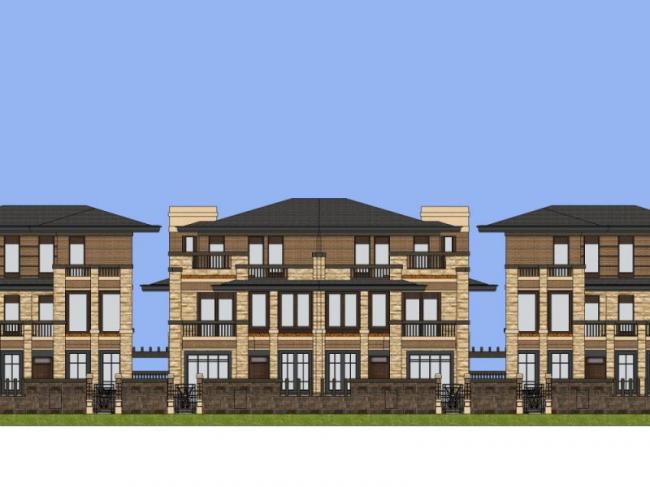 Sketchup别墅模型|双拼别墅,现代风格 Sketchup别墅模型|双拼别墅,现代风格