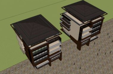 Sketchup别墅模型|别墅，花园洋房，现代风格-BIM建筑网