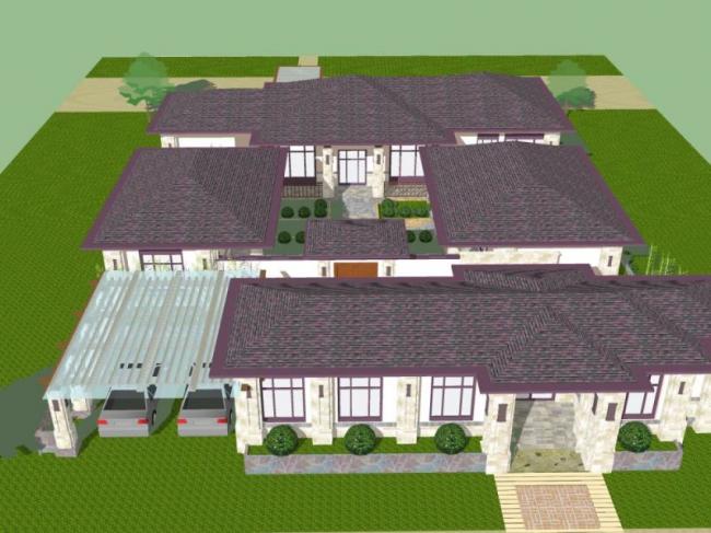 Sketchup别墅模型|独栋别墅,现代风格 Sketchup别墅模型|独栋别墅,现代风格