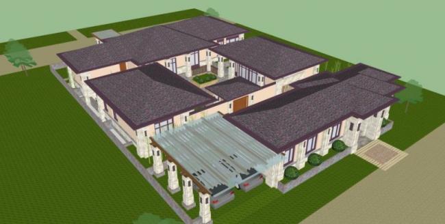 Sketchup别墅模型|独栋别墅,现代风格 Sketchup别墅模型|独栋别墅,现代风格