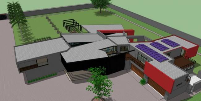 Sketchup别墅模型|独栋别墅,现代风格 Sketchup别墅模型|独栋别墅,现代风格