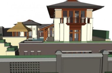 Sketchup别墅模型|叠拼别墅，现代中式风格-BIM建筑网