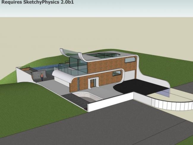 Sketchup别墅模型|独栋别墅,现代风格 Sketchup别墅模型|独栋别墅,现代风格