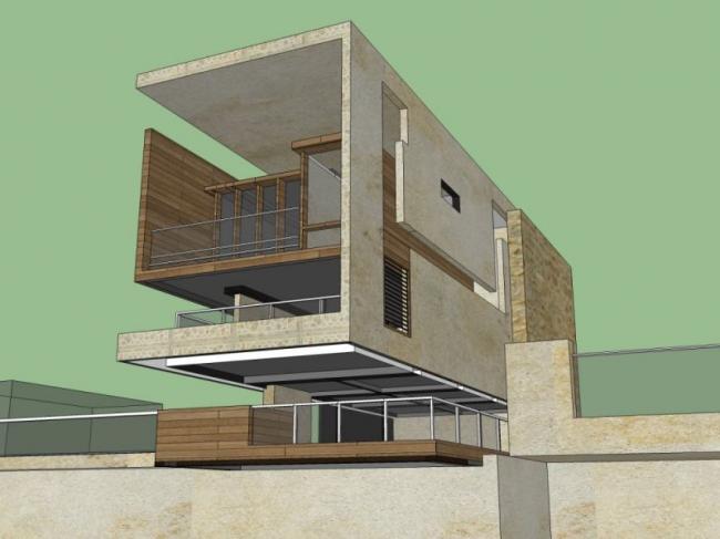 Sketchup别墅模型|独栋别墅,现代风格 Sketchup别墅模型|独栋别墅,现代风格