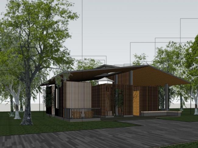 Sketchup别墅模型|亭子,现代风格 Sketchup别墅模型|亭子,现代风格