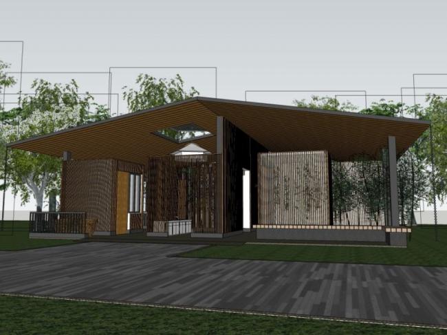 Sketchup别墅模型|亭子,现代风格 Sketchup别墅模型|亭子,现代风格