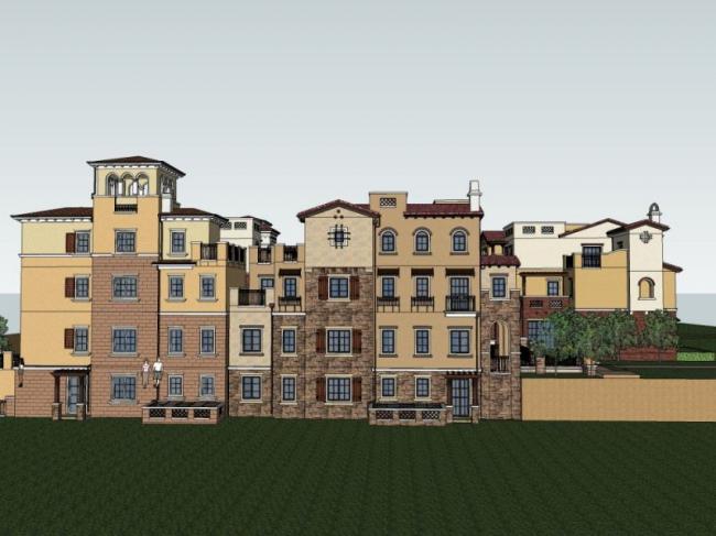 Sketchup别墅模型|别墅群,叠拼,现代风格 Sketchup别墅模型|别墅群,叠拼,现代风格