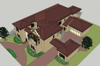 Sketchup别墅模型|独栋别墅，欧式风格-BIM建筑网