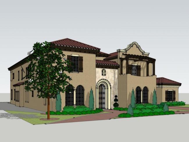 Sketchup别墅模型|独栋别墅,欧式风格 Sketchup别墅模型|独栋别墅,欧式风格