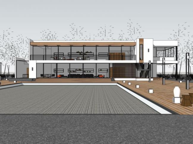 Sketchup别墅模型|独栋别墅,现代风格 Sketchup别墅模型|独栋别墅,现代风格