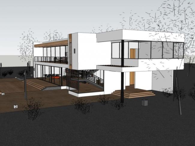 Sketchup别墅模型|独栋别墅,现代风格 Sketchup别墅模型|独栋别墅,现代风格