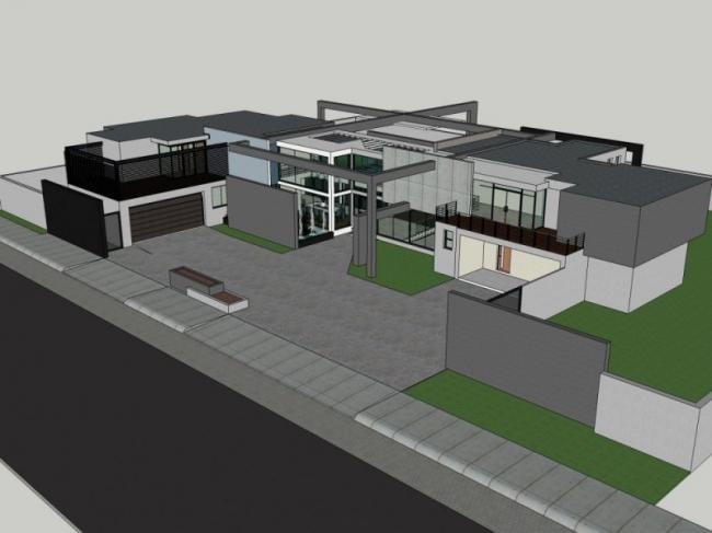 Sketchup别墅模型|独栋别墅,现代风格 Sketchup别墅模型|独栋别墅,现代风格