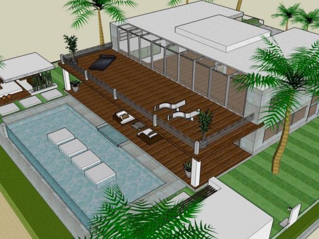 Sketchup别墅模型|独栋别墅,现代风格 Sketchup别墅模型|独栋别墅,现代风格