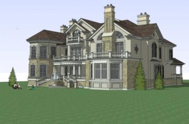 Sketchup别墅模型|独栋别墅，古典风格-BIM建筑网