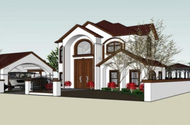 Sketchup别墅模型|独栋别墅，现代风格-BIM建筑网