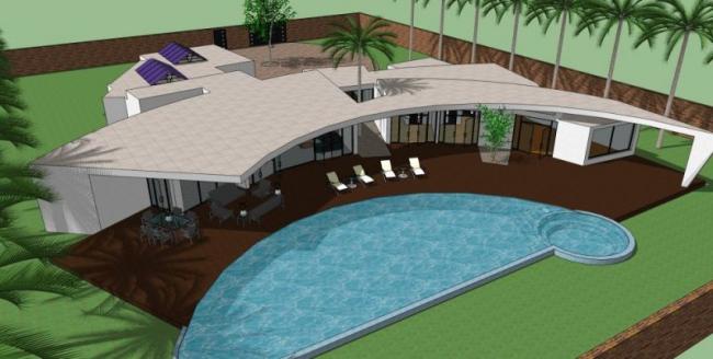 Sketchup别墅模型|独栋别墅,现代风格 Sketchup别墅模型|独栋别墅,现代风格