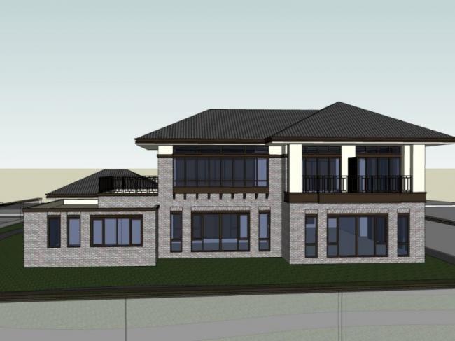 Sketchup别墅模型|独栋别墅,现代风格 Sketchup别墅模型|独栋别墅,现代风格