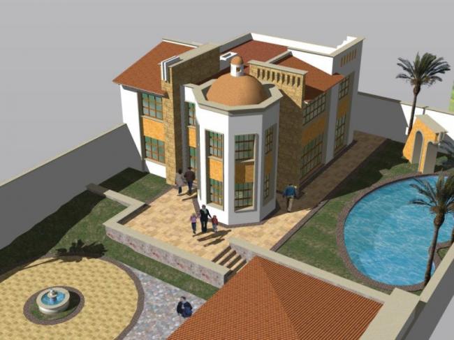 Sketchup别墅模型|独栋别墅,古典风格 Sketchup别墅模型|独栋别墅,古典风格