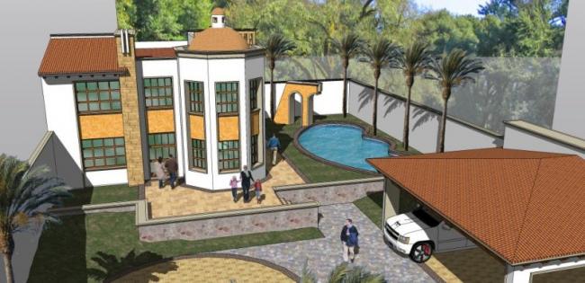 Sketchup别墅模型|独栋别墅,古典风格 Sketchup别墅模型|独栋别墅,古典风格