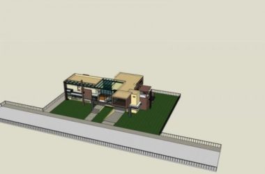 Sketchup别墅模型|独栋别墅，现代风格-BIM建筑网