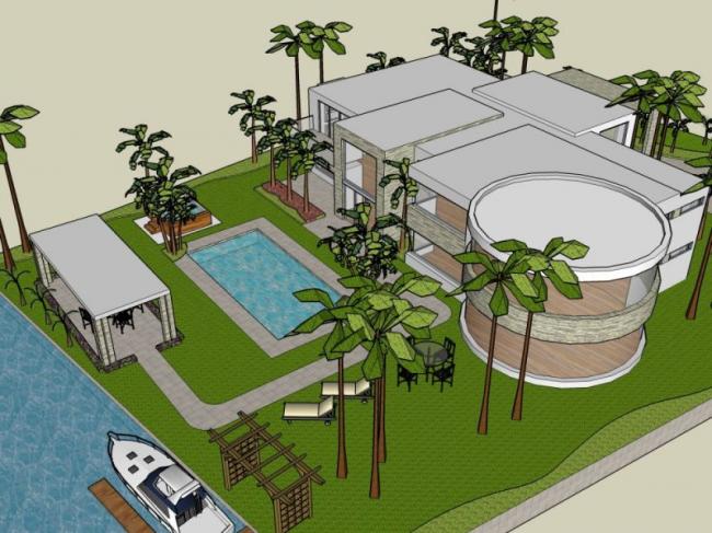 Sketchup别墅模型|独栋别墅,现代风格 Sketchup别墅模型|独栋别墅,现代风格