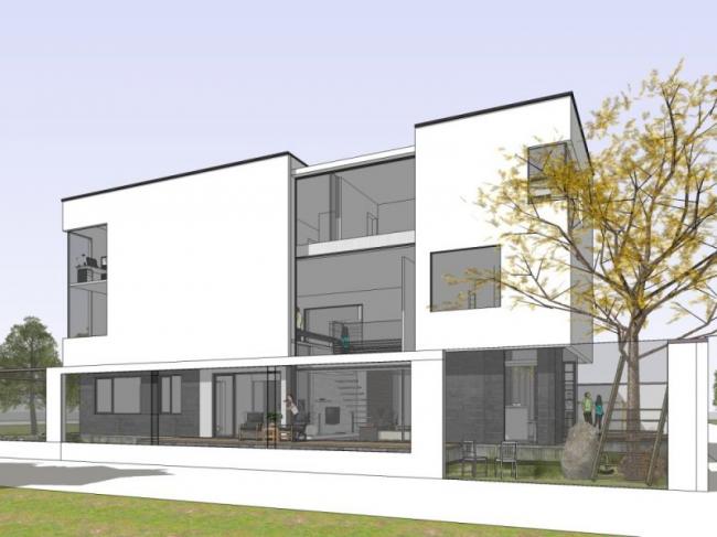 Sketchup别墅模型|独栋别墅,现代风格 Sketchup别墅模型|独栋别墅,现代风格