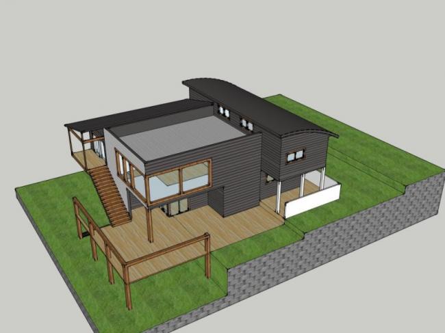 Sketchup别墅模型|独栋别墅,现代风格 Sketchup别墅模型|独栋别墅,现代风格