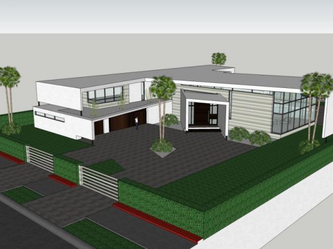 Sketchup别墅模型|独栋别墅,现代风格 Sketchup别墅模型|独栋别墅,现代风格