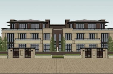 Sketchup别墅模型|联排别墅，现代风格-BIM建筑网