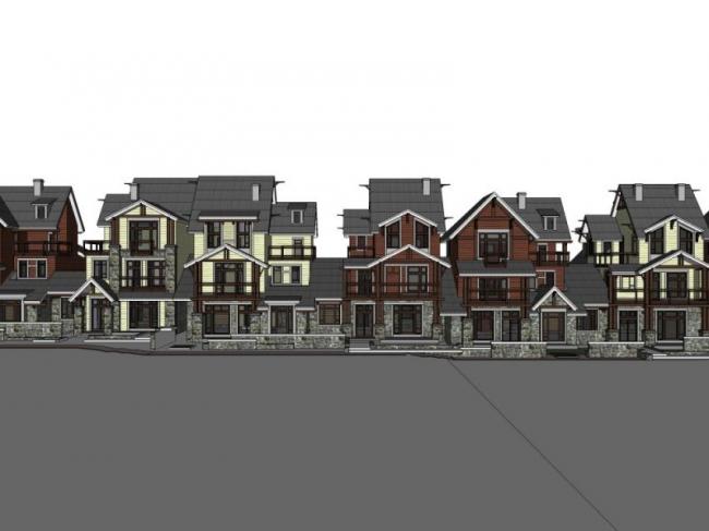 Sketchup别墅模型|联排别墅,现代风格 Sketchup别墅模型|联排别墅,现代风格