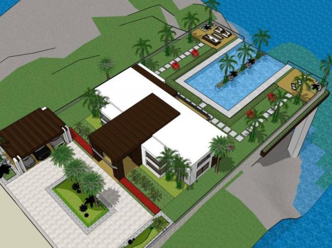 Sketchup别墅模型|独栋别墅,现代风格 Sketchup别墅模型|独栋别墅,现代风格