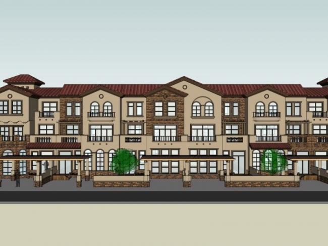 Sketchup别墅模型|联排别墅,现代风格 Sketchup别墅模型|联排别墅,现代风格