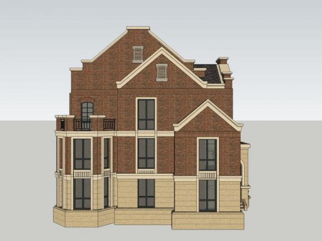 Sketchup别墅模型|独栋别墅,古典风格 Sketchup别墅模型|独栋别墅,古典风格