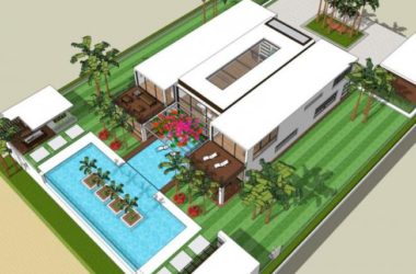 Sketchup别墅模型|独栋别墅，现代风格-BIM建筑网