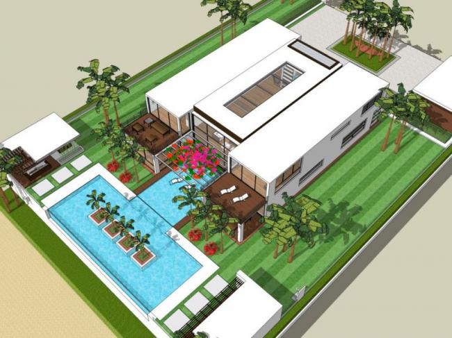 Sketchup别墅模型|独栋别墅,现代风格 Sketchup别墅模型|独栋别墅,现代风格