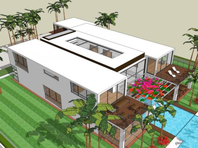 Sketchup别墅模型|独栋别墅,现代风格 Sketchup别墅模型|独栋别墅,现代风格