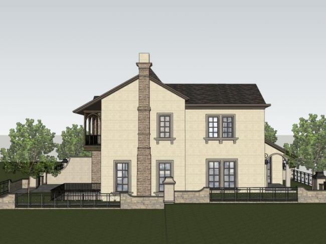 Sketchup别墅模型|双拼别墅,法式风格 Sketchup别墅模型|双拼别墅,法式风格