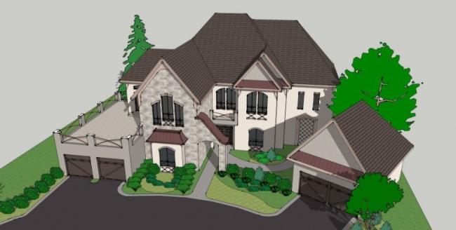 Sketchup别墅模型|独栋别墅,现代风格 Sketchup别墅模型|独栋别墅,现代风格