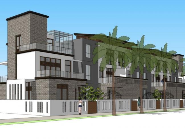 Sketchup别墅模型|联排别墅,现代风格 Sketchup别墅模型|联排别墅,现代风格