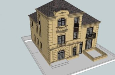 Sketchup别墅模型|独栋法式别墅，古典风格-BIM建筑网