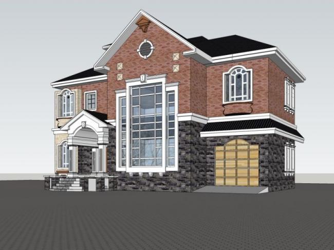 Sketchup别墅模型|独栋别墅,现代风格 Sketchup别墅模型|独栋别墅,现代风格