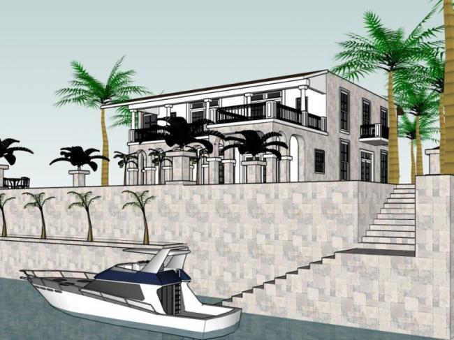 Sketchup别墅模型|独栋别墅,法式风格 Sketchup别墅模型|独栋别墅,法式风格