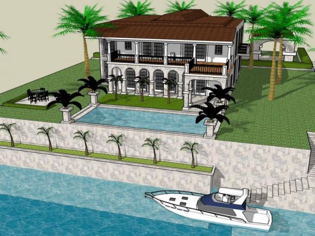 Sketchup别墅模型|独栋别墅,法式风格 Sketchup别墅模型|独栋别墅,法式风格