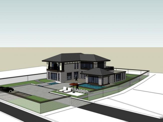 Sketchup别墅模型|独栋别墅,现代风格 Sketchup别墅模型|独栋别墅,现代风格