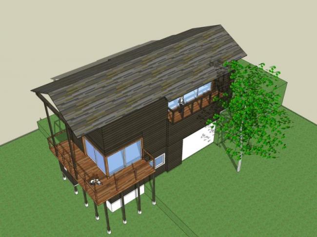 Sketchup别墅模型|独栋别墅,现代风格 Sketchup别墅模型|独栋别墅,现代风格