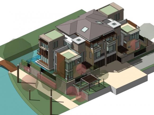 Sketchup别墅模型|叠拼别墅,现代风格 Sketchup别墅模型|叠拼别墅,现代风格