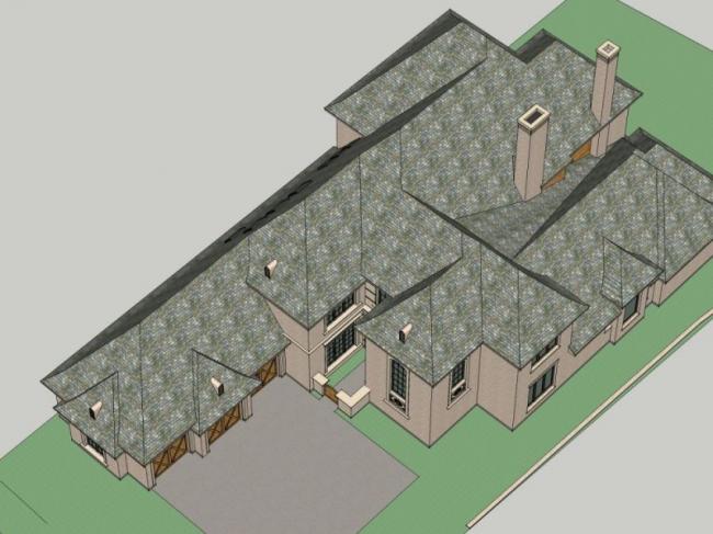 Sketchup别墅模型|联排别墅,现代风格 Sketchup别墅模型|联排别墅,现代风格